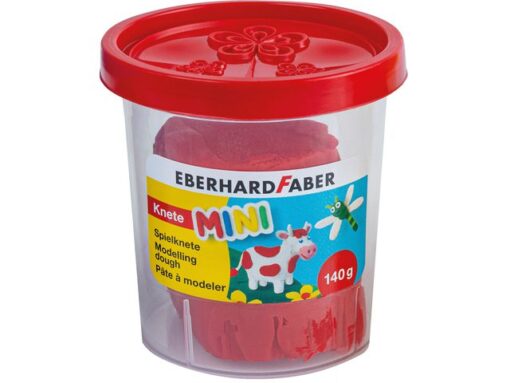 Kinderklei Eberhard Faber in beker,140gr wit, geel, rood,   blauw