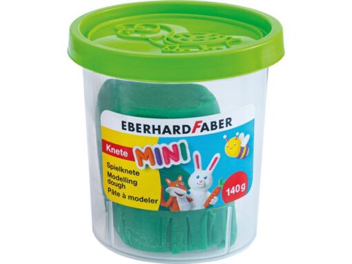 Kinderklei Eberhard Faber in beker,140gr oranje, roze,      groen, paars