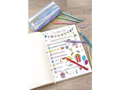 Etui Eberhard Faber Flip Flop zilver (leeg)
