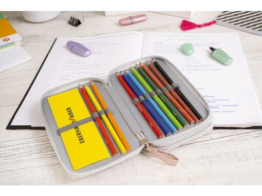 Etui Eberhard Faber gevuld 24 delig, 2 laags rosé gold      Double Decker rosé gold shine 24 stuks