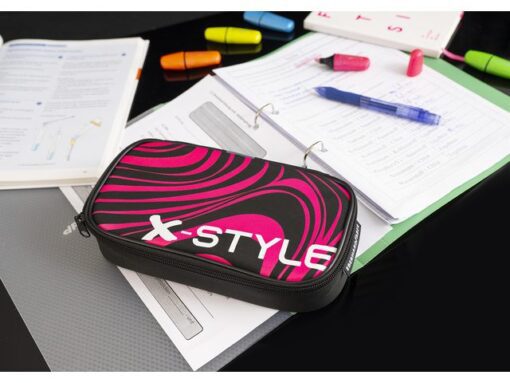 Schooletui leeg Eberhard Faber jumbo X-Style black/neon pink