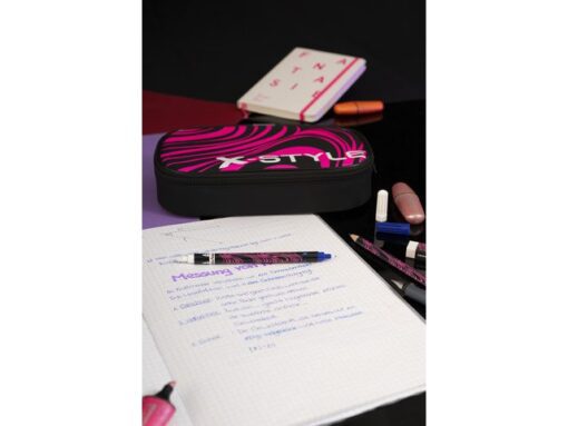 Schooletui leeg Eberhard Faber jumbo X-Style black/neon pink