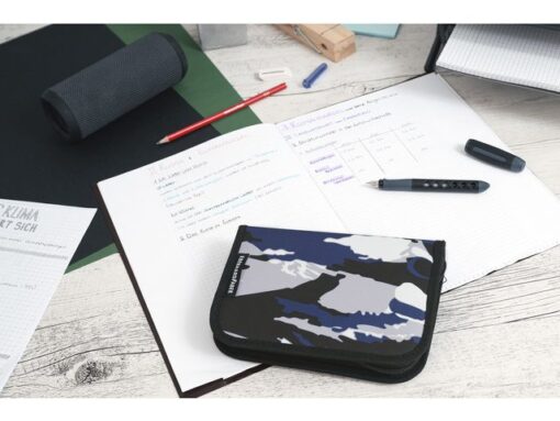 Etui Eberhard Faber gevuld 32 delig Camouflage blauw/grijs