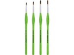 Penselenset Eberhard Faber Green Winner 4st. Fijn 0,1,2 en  4, synthetisch haar en handvat