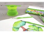 Penselenset Eberhard Faber Green Winner 4st. Fijn 0,1,2 en  4, synthetisch haar en handvat