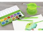 Penselenset Eberhard Faber Green Winner 4st. Rond/plat      4,6,8 en 12, synthetisch haar en handvat
