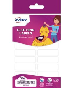 Etiket voor textiel Avery 36 stuks, wit. Family