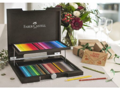 Faber Castell Kleurpotlood Faber-Castell Polychromos houten koffer 72     stuks
