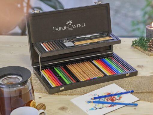 Faber Castell Kleurpotloden Faber-Castell Art&Graphic Compendium mahoniebox
