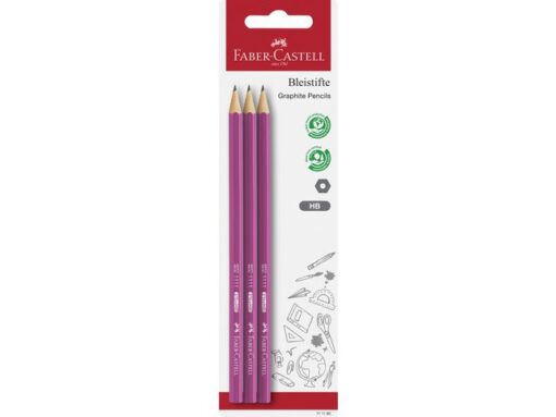 Faber Castell Potlood Faber-Castell 1111 HB schoolset 3 stuks op blister