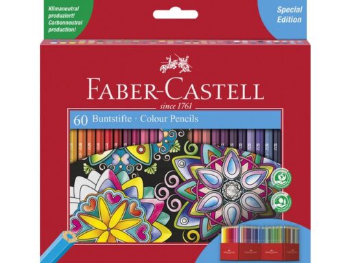 Faber Castell Kleurpotlood Faber-Castell Castle zeskantig karton etui met 60 stuks