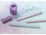 Faber Castell Potlood Faber-Castell Jumbo grip Sparkle 2 kokers elk       36stuks: rose metallic, ocoean metallic, violet metallic