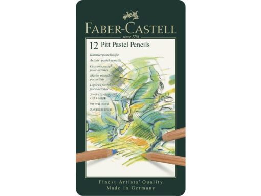 Faber Castell Pastelpotlood Faber-Castell Pitt metalen etui a 12 stuks