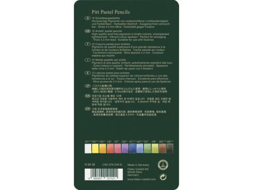 Faber Castell Pastelpotlood Faber-Castell Pitt metalen etui a 12 stuks