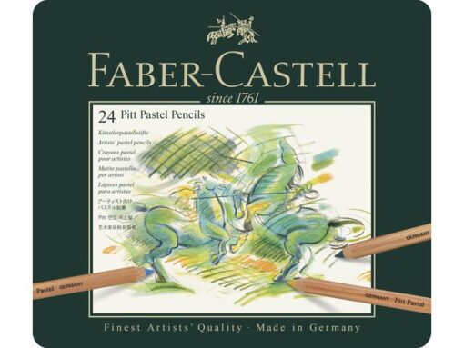 Faber Castell Pastelpotlood Faber-Castell Pitt metalen etui a 24 stuks