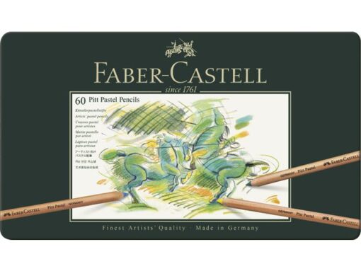Faber Castell Pastelpotlood Faber-Castell Pitt metalen etui a 60 stuks