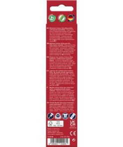 Kleurpotlood in ergonomische driehoekige vorm met gepatenteerde Soft-Grip-zone. Stift bevat zeer lichte pigmenten en is wateroplosbaar. Driehoekige vorm bevordert de driepuntsgreep. Geschikt voor rechts- of linkshandige kinderen. Breukvast vanwege speciale belijming. Met ruimte voor uw naam. Kan uit de meeste stoffen worden gewassen. Eenvoudig te slijpen met een kwaliteit slijper. Kartonnen etui à 6 stuks.