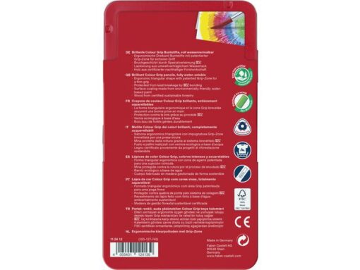 Faber Castell Kleurpotlood Faber-Castell Colour Grip 2001 metalen etui a  12 stuks