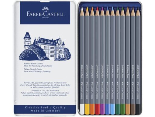 Faber Castell Aquarelkleurpotlood Faber-Castell Goldfaber etui 12 stuks