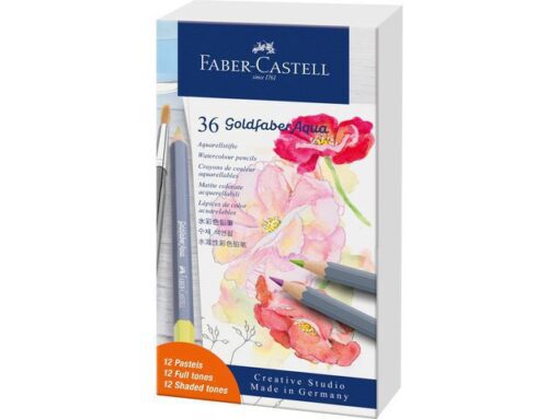 Faber Castell Aquarelpotlood Faber-Castell Goldfaber blik a 36st. Pastel+stand. kleuren Creative Studio