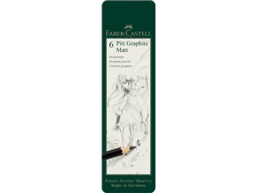 Faber Castell Grafietpotlood Faber-Castell Pitt Mat Etui a 6 stuks