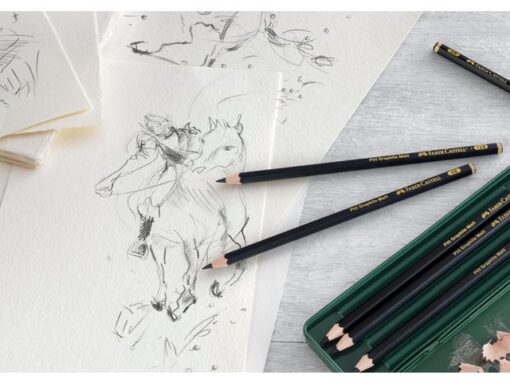 Faber Castell Grafietpotlood Faber-Castell Pitt Mat Etui a 6 stuks