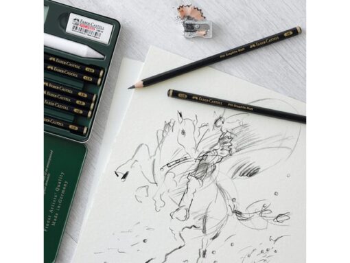 Faber Castell Grafietpotlood Faber-Castell Pitt Mat Etui set 11 stuks