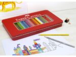 Faber Castell Kleurpotlood Faber-Castell Castle zeskantig metalen etui 60 stuks met accessoires