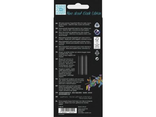 Faber Castell Kleurpotlood Faber-Castell Black Edition 12 stuks           neon+pastel in karton etui