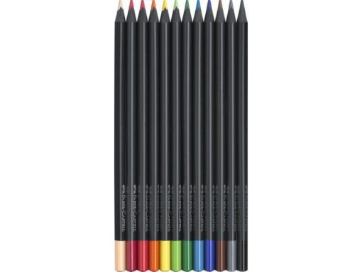 Faber Castell Kleurpotloden Faber-Castell Black Edition in kartonnen etui á 12 stuks
