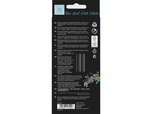 Faber Castell Kleurpotloden Faber-Castell Black Edition in kartonnen etui á 12 stuks