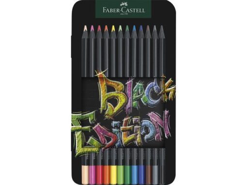 Faber Castell Kleurpotlood Faber-Castell Black Edition 12 stuks in        bliketui