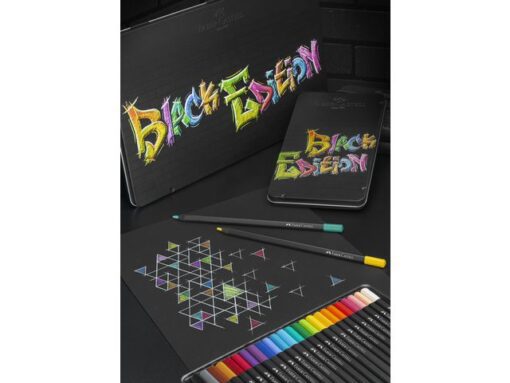 Faber Castell Kleurpotlood Faber-Castell Black Edition 12 stuks in        bliketui
