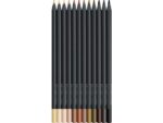 Faber Castell Kleurpotlood Faber-Castell Black Edition 12 stuks           huidskleurtinten in karton etui