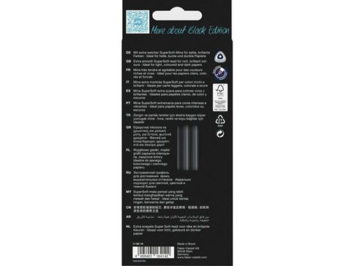 Faber Castell Kleurpotlood Faber-Castell Black Edition 12 stuks           huidskleurtinten in karton etui