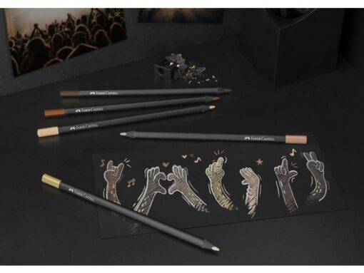 Faber Castell Kleurpotlood Faber-Castell Black Edition 12 stuks           huidskleurtinten in karton etui