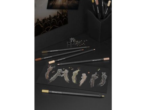 Faber Castell Kleurpotlood Faber-Castell Black Edition 12 stuks           huidskleurtinten in karton etui