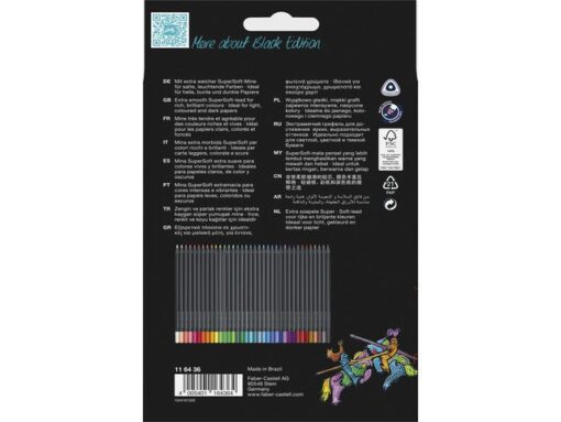Faber Castell Kleurpotloden Faber-Castell Black Edition in kartonnen etui á 36 stuks