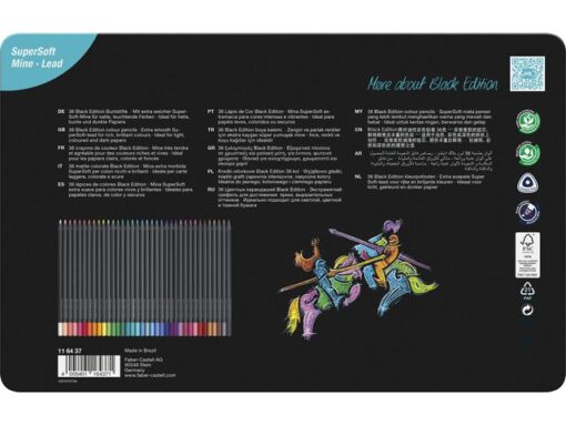 Faber Castell Kleurpotlood Faber-Castell Black Edition 36 stuks in        bliketui