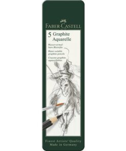 Combinatie van potlood en aquarelverf. Ergonomische gevormde zeskantige schacht. Zet je tekening op in grafietlijnen en activeer het pigment met water voor een mooi aquarel-effect. Ergonomisch gevormde hexagonale schacht. Etui met verschillende hardheden HB/2B/4B/6B/8B.