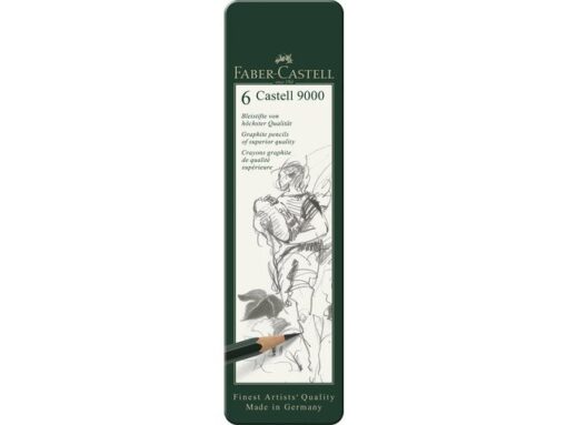 Faber Castell Potlood Faber-Castell 9000 bliketui a 6 stuks