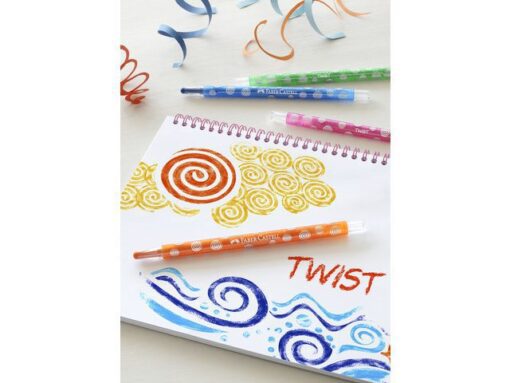 Faber Castell Waskrijt Faber-Castell draaibaar 12 stuks