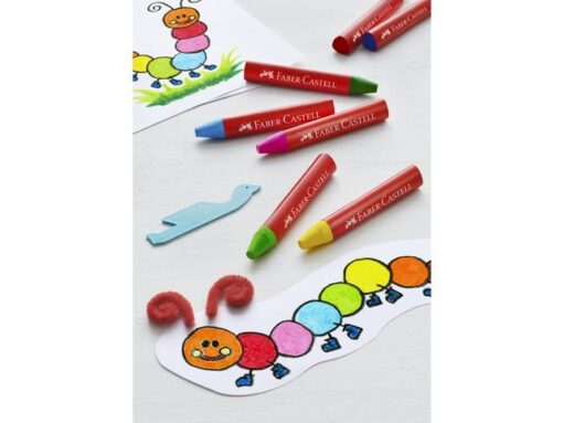Faber Castell Waskrijt Faber-Castell Jumbo in opbergbox á 24 stuks