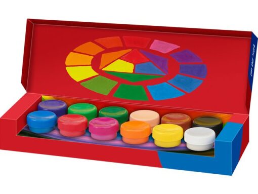 Faber Castell Verf Faber-Castell Tempera-Gouache 12 kleuren potjes á 20ml