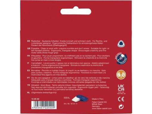 Faber Castell Waskrijt Faber- Castell Jumbo GRIP doos 12 stuks