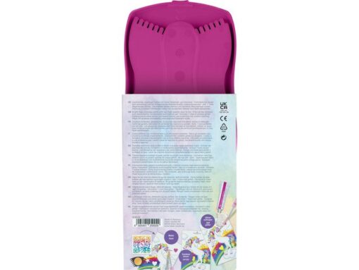 Faber Castell Waterverfdoos Faber-Castell Connector 12 kleuren + 1 tube   regenboog glitter en unicorn stickers