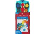 Faber Castell Waterverfdoos Faber-Castell 12 kleuren +1 tube wit Connector turquoise