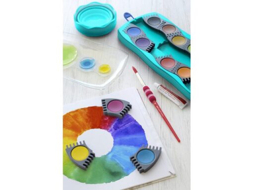 Faber Castell Waterverfdoos Faber-Castell 12 kleuren +1 tube wit Connector turquoise