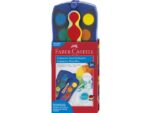 Faber Castell Waterverfdoos Faber-Castell 24 kleuren +1 tube wit Connector Blauw