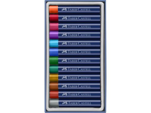 Faber Castell Oliepastelkrijt Faber-Castell Metallic 12 stuks assorti kleuren